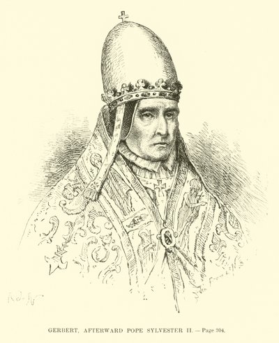 Gerbert, później papież Sylwester II autorstwa French School