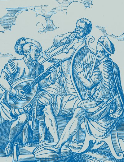 Niemieccy muzycy grający na lutni i gitarze autorstwa French School