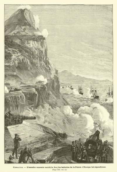 Gibraltar (grawerowanie) autorstwa French School