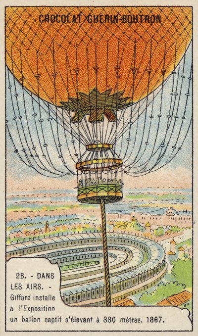Balon na uwięzi Giffarda na Wystawie Międzynarodowej, Paryż, 1867 autorstwa French School