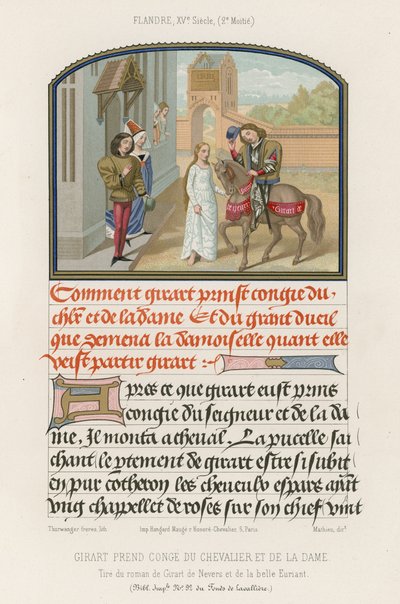 Girart zabiera rycerza i damę autorstwa French School