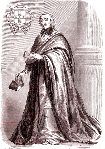 Giulio Raimondo Mazzarino, francuski kardynał i dyplomata pochodzenia włoskiego. 1865 (ryc.) autorstwa French School