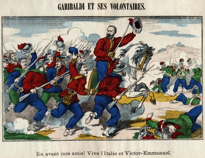 Giuseppe Garibaldi i Wolontariusze autorstwa French School