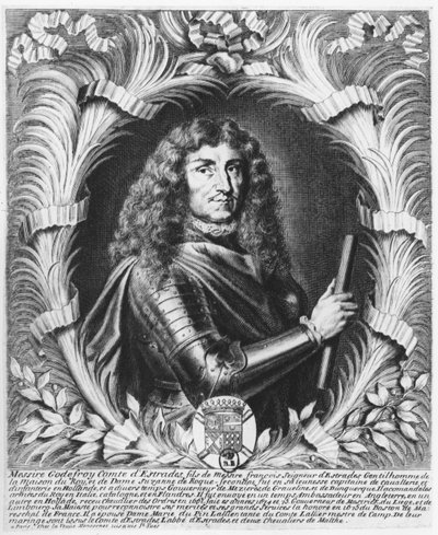 Godfrey, hrabia Estrades (rycina) autorstwa French School