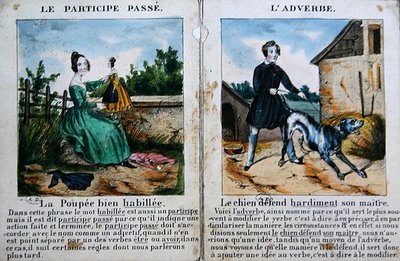 Książka gramatyczna dla dzieci. ok. 1850 (kolor lito) autorstwa French School