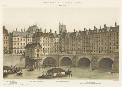 Grand Chatelet i Pont au Change, 1647-1788 autorstwa French School