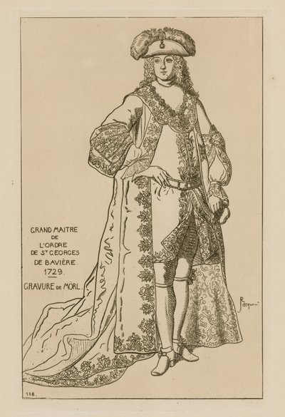 Wielki Mistrz Orderu św. Jerzego Bawarskiego, 1729 autorstwa French School
