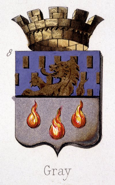 Grey Blazon - w „L’Armorial de France” H. Traversiera, Paryż autorstwa French School