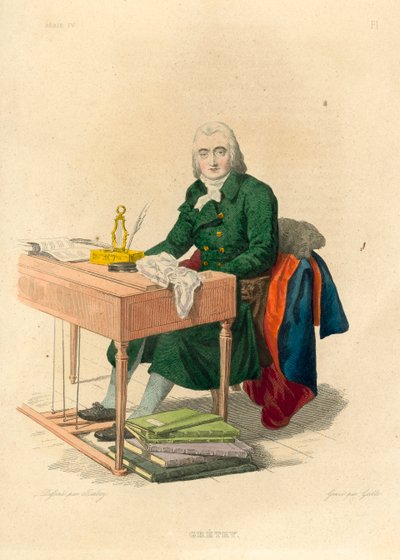 Gretry (kolorowy grawer) autorstwa French School