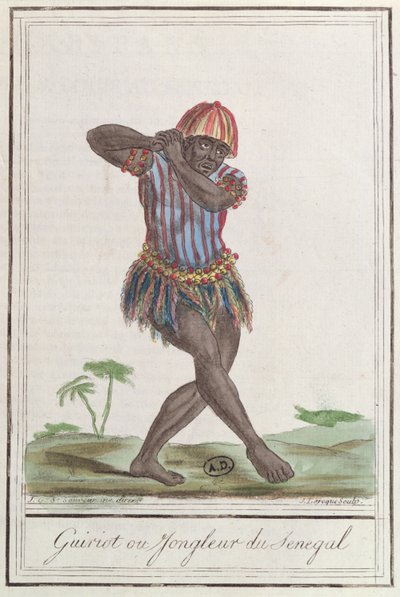 Griot lub Minstrel Senegalu, 1796 autorstwa French School