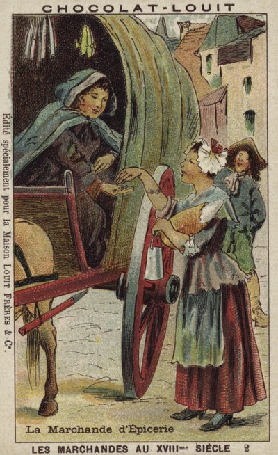 Sklep spożywczy, XVIII wiek autorstwa French School