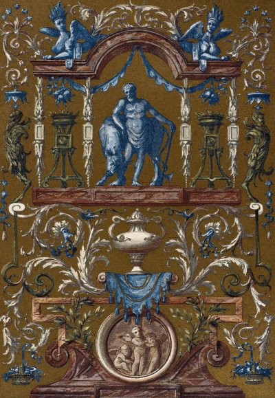 Groteska, Jean Berain Starszy (1640-1711), Rycina ze Słownika wyposażenia i dekoracji, t. II, Henry Havard autorstwa French School