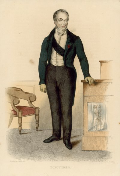 Guillaume Dupuytren (kolorowy grawerunek) autorstwa French School