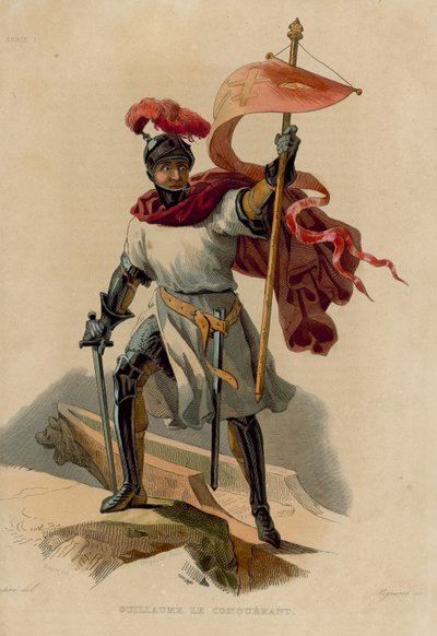 Guillaume le Conquerant (kolorowy grawerunek) autorstwa French School