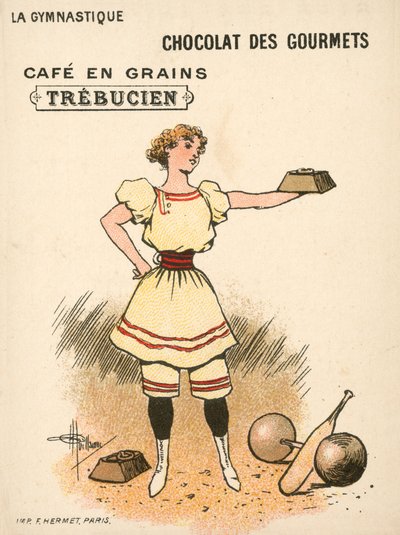 Gimnastyka (chromolitho) autorstwa French School