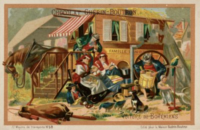 Karawana cygańska (chromolitho) autorstwa French School