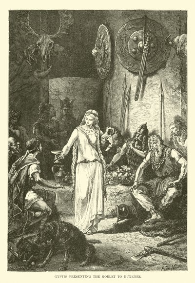 Gyptis przedstawiający kielich Euxenes autorstwa French School