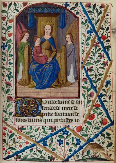 H/L-3-3 os. 148r Dziewica z Dzieciątkiem, z Księgi Godzin, Korzystanie z Paryża, poł. XV w. autorstwa French School