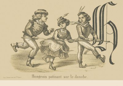 H: Węgierska jazda na łyżwach po Dunaju autorstwa French School