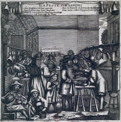 Jarmark szynkowy, druk francuski autorstwa French School