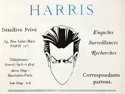 Harris - Prywatny detektyw (odbitka w pochoirze) autorstwa French School