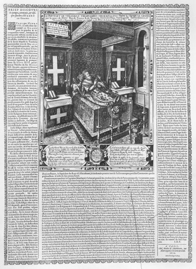 Henryk IV (1553-1610) na łożu śmierci, 1610 autorstwa French School