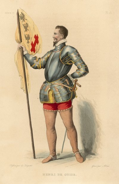 Henri de Guise (kolorowy grawerunek) autorstwa French School