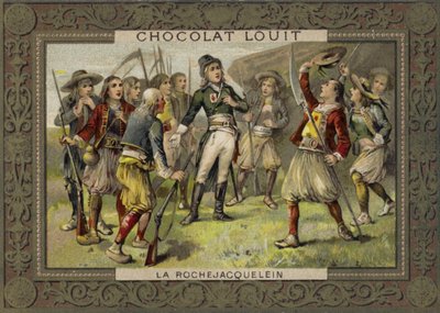 Henri de la Rochejacquelein przemawiający do swoich żołnierzy, Vendee Revolt, Rewolucja Francuska autorstwa French School