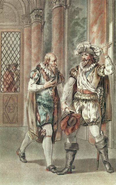 Henryk IV rozmawia z Sully autorstwa French School