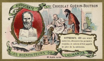 Hipokrates, starożytny grecki lekarz (chromolitho) autorstwa French School