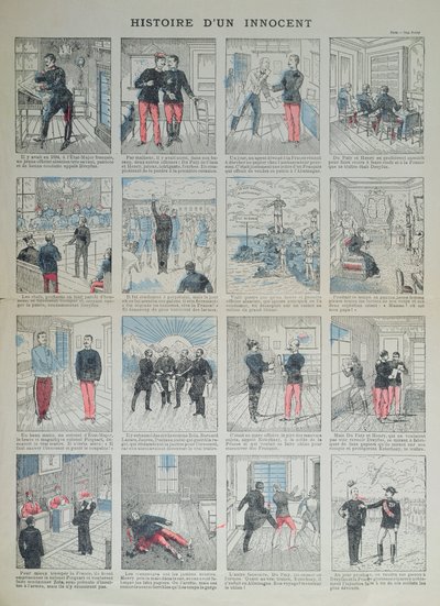 Histoire dun Innocent, ilustrowana historia afery Dreyfusa autorstwa French School