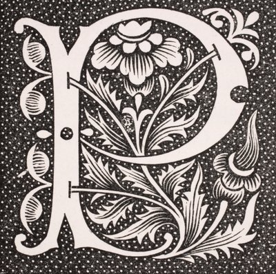Historyczny list „P”, z „Le Moyen Age et La Renaissance” Paula Lacroix (1806-84) opublikowany w 1847 roku autorstwa French School