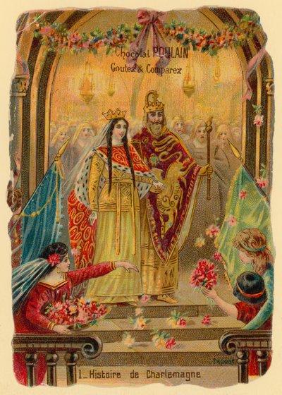 Historia Karola Wielkiego, założyciela imperium karolińskiego (ok. 742-814) autorstwa French School