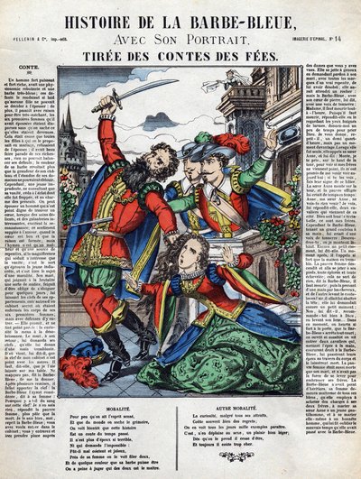 Historia Sinobrodego, wizerunek kręgosłupa XIX w. autorstwa French School