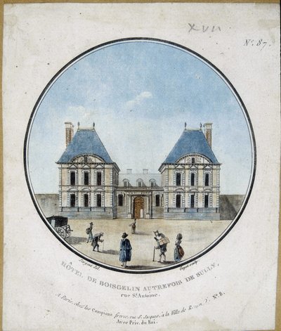 Hotel de Boisgelin, dawniej Sully - grawerunek autorstwa French School