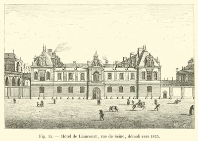 Hôtel de Liancourt, rue de Seine, zburzony około 1825 r. autorstwa French School