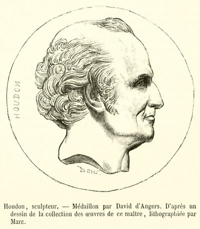 Houdon, rzeźbiarz (grafika) autorstwa French School