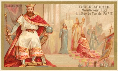 Hugh Capet, król Franków (chromolitho) autorstwa French School