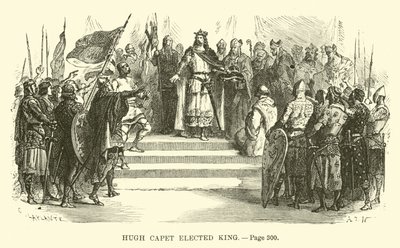 Hugh Capet wybrany na króla autorstwa French School