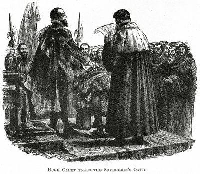 Hugh Capet składa przysięgę, ok. 1882 (drewno) autorstwa French School