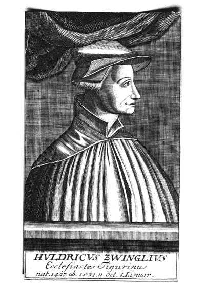 Huldrych Zwingli (1484-1531) autorstwa French School