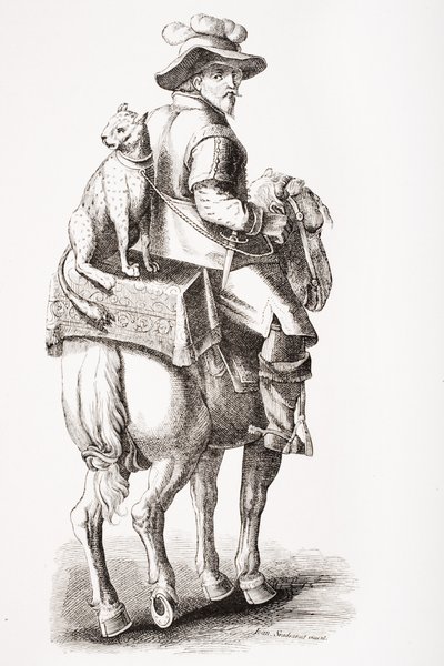 Polowanie z lampartem, wg Jana Stradana (1523-1605), z 