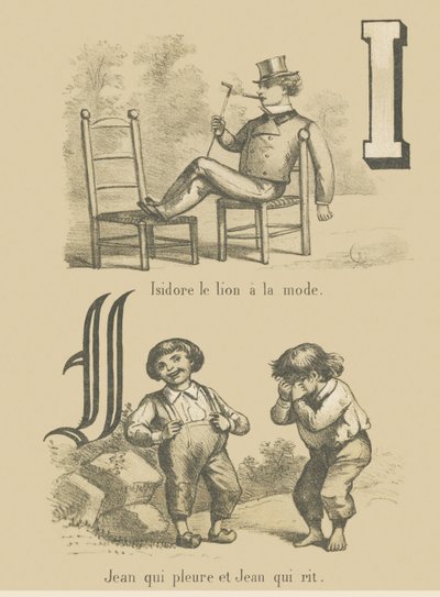 I J: Isidore modny lew/John płacze i John się śmieje autorstwa French School