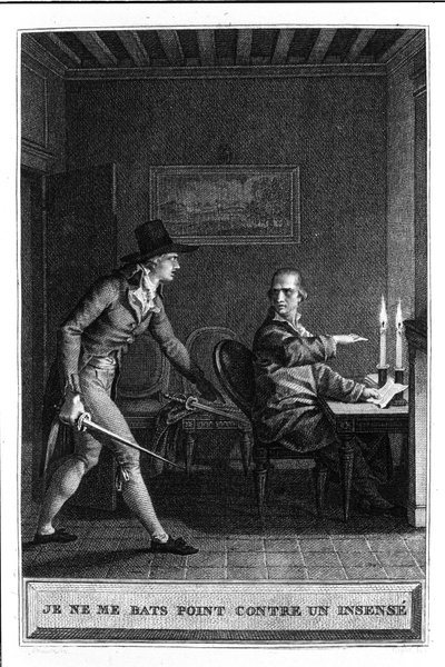 Nie walczę jak insens Ilustracja "Julie or La Nouvelle Heloise" Jean Jacques Rousseau (1712-1788) 1780 autorstwa French School