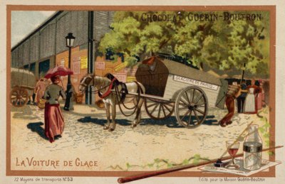 Wózek na lód (chromolitho) autorstwa French School