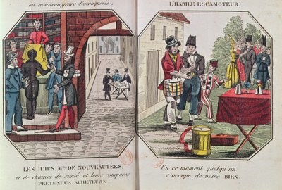 Ilustracja do Le Paravoleur czyli Sztuka dyrygowania ostrożnie w każdym kraju, zwłaszcza w Paryżu, Eugene Francois Vidocq, 1830 autorstwa French School
