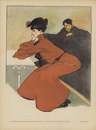 Ilustracja do Le Rire (litografia kolorowa) autorstwa French School