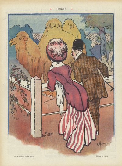 Ilustracja do Le Rire (kolor lito) autorstwa French School
