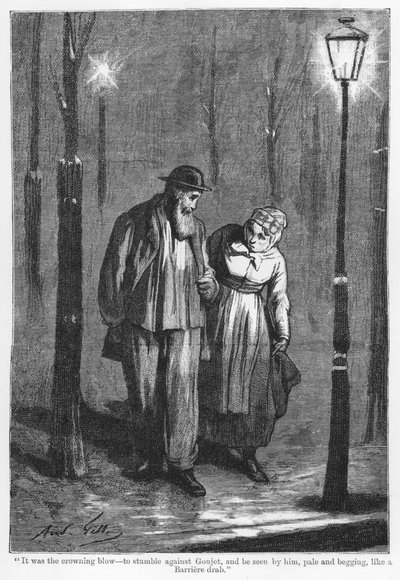 Ilustracja do Powieść realistyczna „Assommoir” Emile Zola (grafika) autorstwa French School
