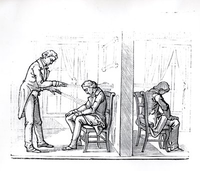 Ilustracja z pracy du Potetera o magnetyzmie zwierzęcym, 1863 autorstwa French School